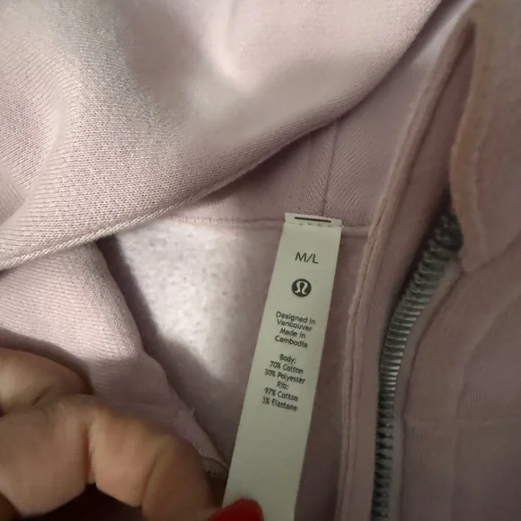 lululemon athletica Light Pink quarter zip hoodie- SEE PHOTOS FOR ALL DETAILS - Picture 4 of 12